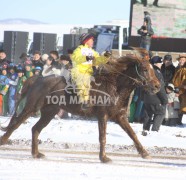 аман хүзүүнд хурдалсан Г.Тэмүүлэнгийн зээрд халзан 